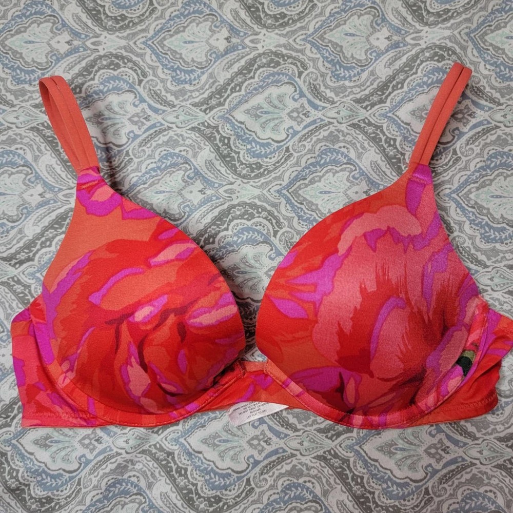 Victoria's Secret Bra Size 34B Push-up pink orange violet mix colors